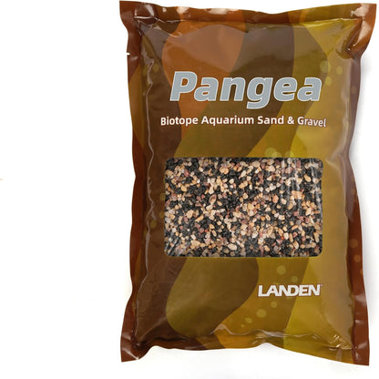 LANDEN Pangea Aquascape Sand for Aquarium 2L (7lbs), Natural Cosmetic Gravel for Plants, Pea Gravel, Pebbles, Fish Tank Decorative Sand, Biotope Aquarium, 1-3mm
