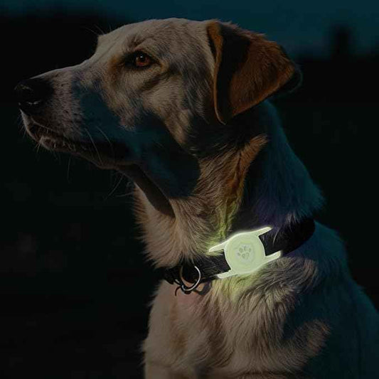for Airtag Dog Collar Holder – IP68 Waterproof Dog Air Tag Holder for Dog Collar, Anti-Lost & Durable Silicone Case, Compatible with Apple AirTags (Black)