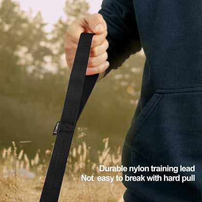 Dog/Puppy Obedience Recall Training Agility Lead -15ft 20ft 30ft 40ft 50ft Training Leash - Great for Play, Camping, or Backyard - Black 50ft