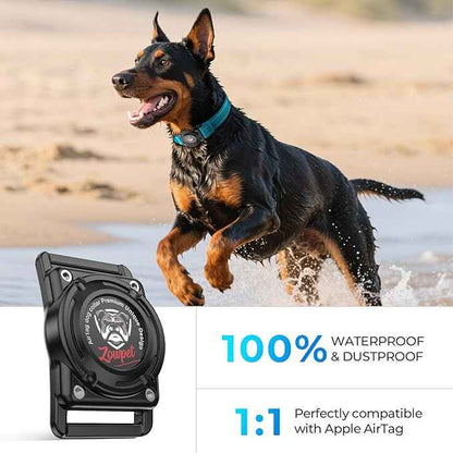 2026 Upgrade Airtag Dog Collar, Reflective Dog Collar with Airtag Holder, IP68 Waterproof| Metal Buckle| Ultra-Durable| Comfortable Padded, GPS Dog Collars for Medium Large Dogs (Blue,XL)