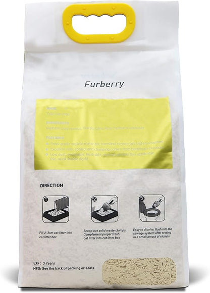 Natural Soy Litter, Tofu Cat Litter - Clumping, Flushable, Ultra Absorbent and Fast Drying - Zero Dust, Low Tracking - Unscented, 2 Pack