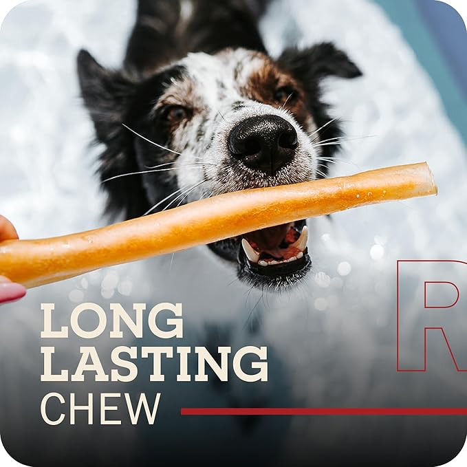Beef Collagen Sticks for Dogs, Long Lasting Collagen Chews for Dogs. Bully Sticks Alternative High Protein Dental Treats w/Natural Collagen for Dogs Supports Joint, Skin & Coat Health