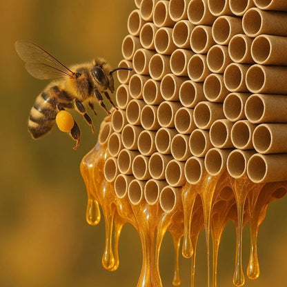 1 Set Cardboard Bee House Nesting Tubes - 6" Long X 5/16" Diameter Tube for Mason Solitary Bees - for Filling Insect Hotels and Bug Houses