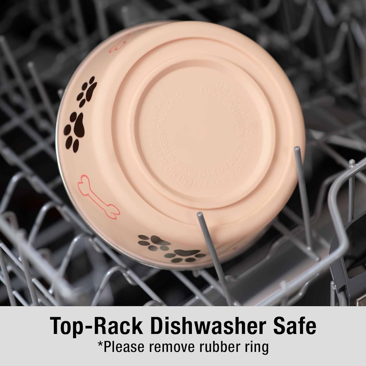 Loving Pets Bella Dog Bowls- Stainless Steel Dog & Cat Bowls - Spill Proof Dog Food Bowl, Cat Bowl, Puppy Essentials & Pet Supplies Great for Home & Travel (Large 35-65 lbs, Paparazzi Pink)