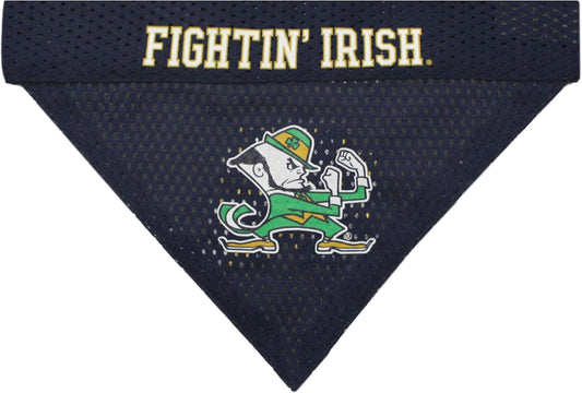 Pets First Collegiate Pet Accessories, Reversible Bandana, Notre Dame Fighting Irish Size Small/Medium