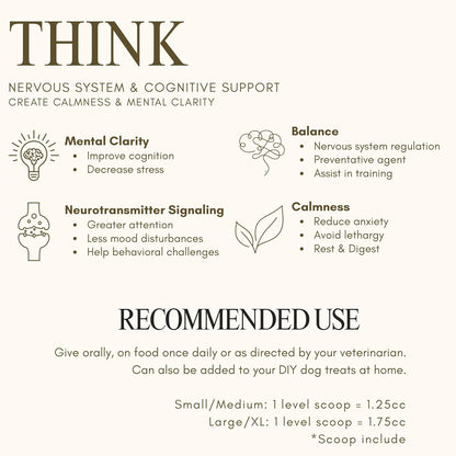 Think Cognitive and Calming Supplement with Collagen and Magnesium - Supports Nervous System Against Stress, Behavioral Challenges, and Cognitive Issues