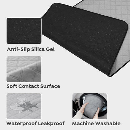 Veehoo Original Outdoor Elevated Dog Bed, Cooling Raised Dog Cot for Large Dogs, Portable Standing Pet Hammock Platform with Washable Breathable Mesh, No-Slip Feet, 47" x 32", Black Silver