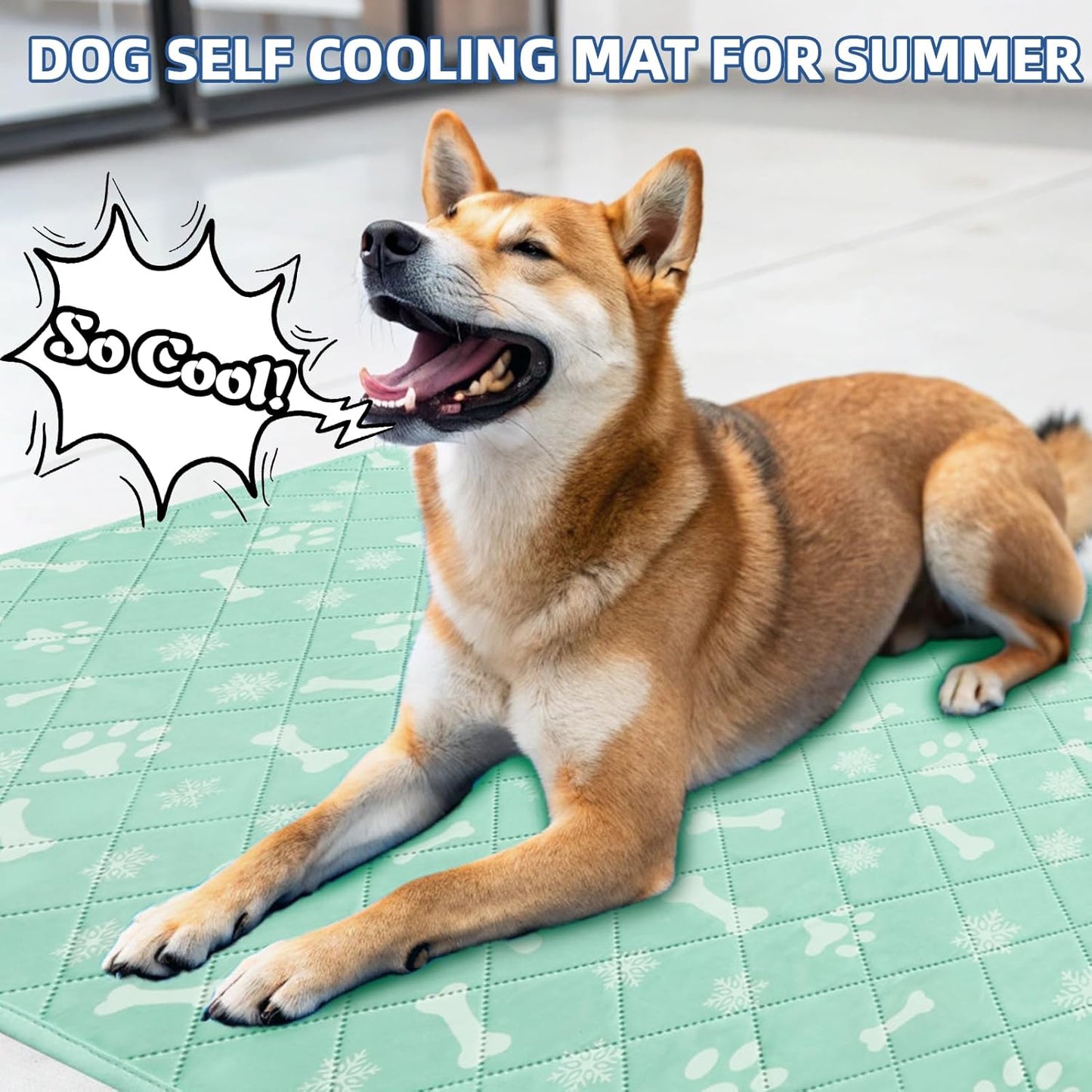 Homimp Self-Cooling Mat for Dogs, 6 Pack Washable Cooling Mat & Sleeping Pad, Reusable Waterproof Dog Pee Pads, Non-Toxic, Non-Slip Potty Pads for Whelping Litter Mat Puppy Supplies in Summer, 16"x20"