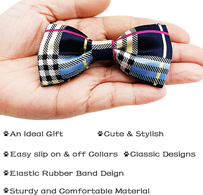 PET SHOW 10 Pack Small Dogs Collar Bowties Attachment Charms for Puppies Cats Embellishment Collars Accessories Bows Ties for Birthday Parties Holiday Wedding Supplies