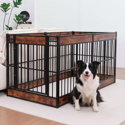 Dog Playpen, 35.4" Height Dog Pen Indoor, Heavy Duty, Safe and Sturdy, Furniture Style Puppy Pen