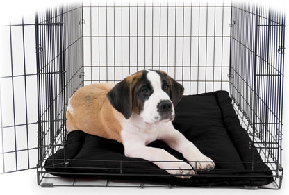 K9 Ballistics Tough Ripstop Dog Crate Pad - Durable & Machine Washable with Non-Skid Bottom and 120-Day Warranty, Fits 36" Wire Crates - Medium Obsidian Black