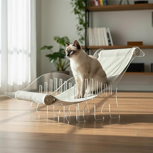 Cat bed for indoor cats cat scratcher bed adjustable acrylic pet bed and pet sofa with sisal - cute dinosaur shape for all small and medium-sized pets and small dog, pet furniture & pet hammock