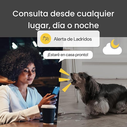 Furbo 360° Dog Camera: Pet Security Cam w/Barking Alerts, Rotating View, Treat Toss w/Phone App, Smart Home Puppy Monitoring, 2-Way Speaker, No Subscription Needed. Standard See, Talk, & Toss Features