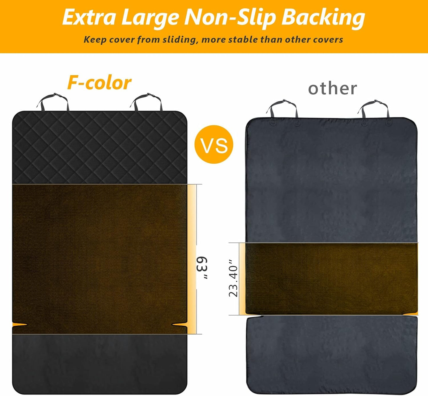 F-color SUV Cargo Liner for Dogs, Upgraded Extra Large Water Resistant Pet Cargo Cover Dog Seat Cover Mat for SUV Sedans Vans with Bumper Flap Protector, Non-Slip, Wear-Proof, Universal Fit, Paw Print - Pawvie