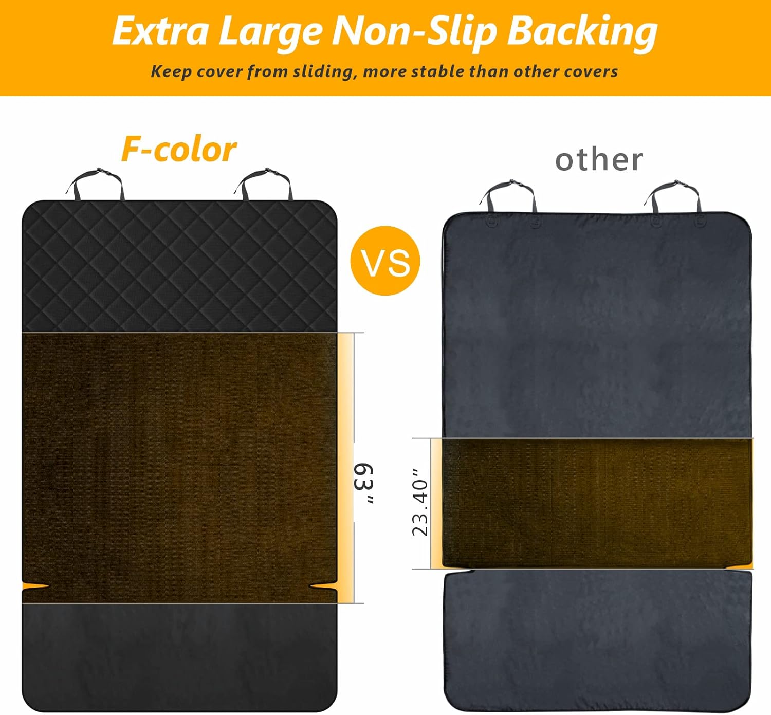F-color SUV Cargo Liner for Dogs, Upgraded Extra Large Water Resistant Pet Cargo Cover Dog Seat Cover Mat for SUV Sedans Vans with Bumper Flap Protector, Non-Slip, Wear-Proof, Universal Fit, Paw Print - Pawvie