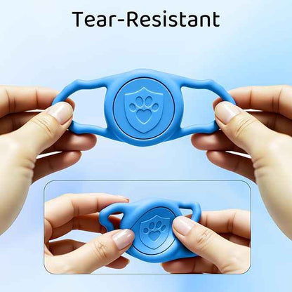 for Airtag Dog Collar Holder – IP68 Waterproof Air Tagholder for Dog Collar, Anti-Lost & Durable Silicone Case, Compatible with Apple Air Tags (Blue)