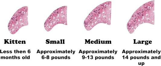 40 Pack Soft Nail Caps for Cat Claws Pink Glitter Kitten