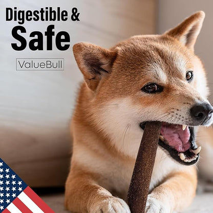 ValueBull USA Collagen Sticks for Dogs, 12 Inch Jumbo Chews, Natural Long-Lasting Dog Treats, 50 Count Bulk Pack - Promotes Joint, Skin & Coat Health with Glucosamine and Chondroitin