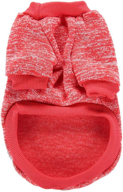 Jecikelon Dog Clothes Dogs Sweater Soft Puppies Clothing Winter Puppy Sweaters Warm Outfit for Dogs Small XXS XS Cat Apparel (Red, XL)