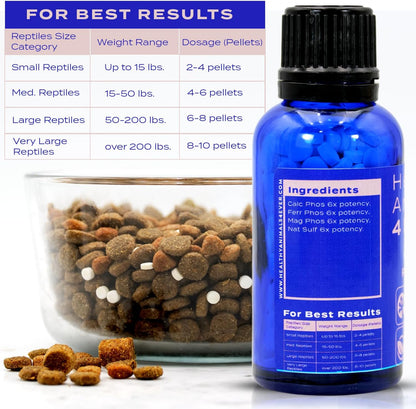 HA4E - Reptile Digestive Support - Natural Relief for Impaction, Bloating & Slow Digestion - Promotes Gut Health & Regularity - 300 Tablets