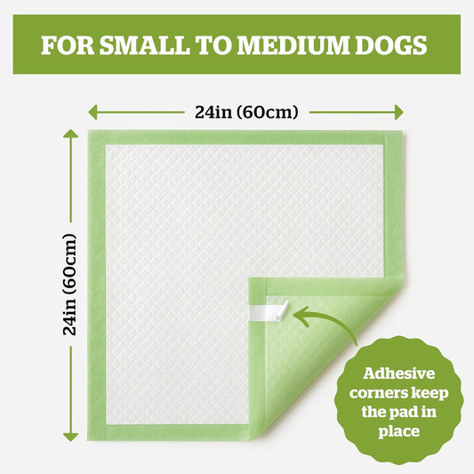 Pogi’s Dog Pads with Sticky Tabs – Large, Super Absorbent, Odor Blocking, 20-Count (24x24in)
