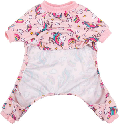 CuteBone Small Dogs Outfit Soft Puppy Onesies Pjs Dog Pajamas Pet Coat Cat Apparel Comfy Doggie Jumpsuit Bodysuit for All Seasons P67M