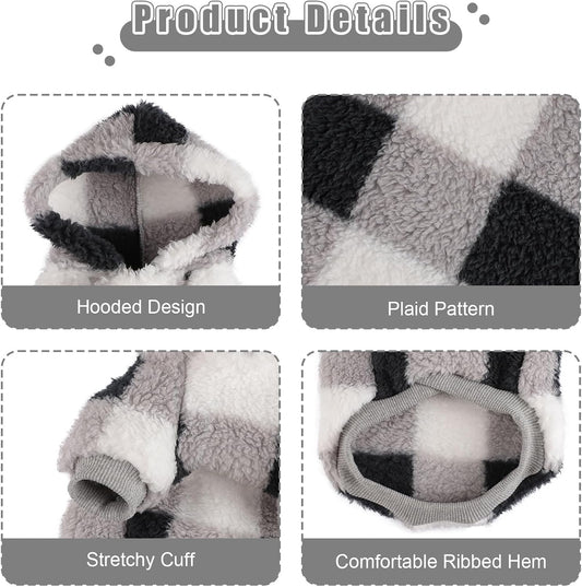 Small Dog Sweater for Dogs Hoodies,Winter Clothes Boy Girl Male Female,Warm Fleece Hoodies Pet Coat Apparel Outfit(Small, Black)