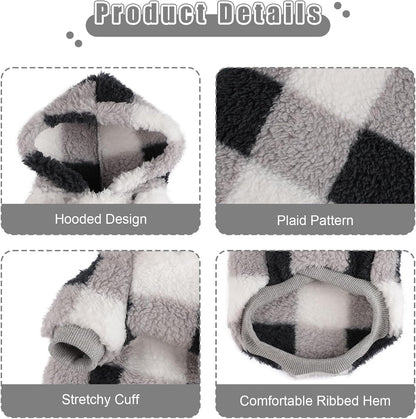 Small Dog Sweater for Dogs Hoodies,Winter Clothes Boy Girl Male Female,Warm Fleece Hoodies Pet Coat Apparel Outfit(Small, Black)