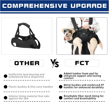 Dog Backpack Carrier - Spine-Friendly for Large Dogs(24-35lbs) Horizontal Design Dog Carrier with Adjustable Back Straps for Joint Injuries, Arthritis, Ideal for Stairs, Elderly Dogs(Size XL)