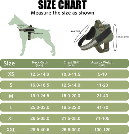 Bolux Dog Harness, No-Pull Reflective Dog Vest, Breathable Adjustable Pet Harness with Handle for Outdoor Walking - No More Pulling, Tugging or Choking