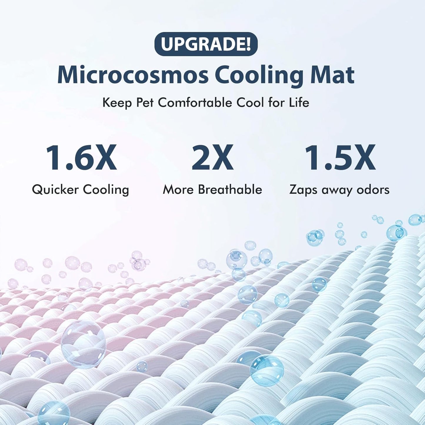 MICROCOSMOS Summer Cooling Mat & Sleeping Pad- Water Absorption Top, Easy Carry, EZ Clean, Materials Safe. Keep Cooling for Pets, Kids and Adults.(Brown, 40" x 28")
