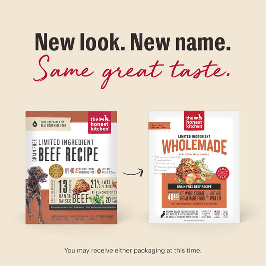 The Honest Kitchen Wholemade™ Limited Ingredient Beef Dog Food, 10 lb Box