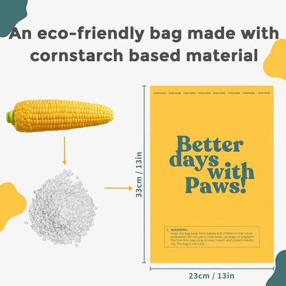 Dog Poop Bags Rolls Biodegradable 100% Leak Proof Thickened Dog Waste Bags -270 Count 18 Rolls - Cornstarch Based Doggie Poop Bag for Puppy and Big Dogs(Unscented)
