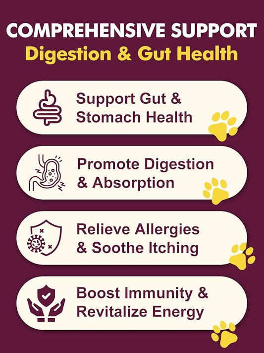 Probiotics for Dogs - Dog Probiotics for Digestive Health, Prebiotic, Digestive Enzymes for Dogs with Pumpkin, Omega-3, Support Gut, Immune, Diarrhea, 120 Soft Chews