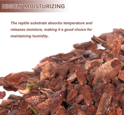 BNOSDM Reptile Cork Bark Substrate Bedding Tortoise Natural Cork Wood Chips Reptile Breeding Bedding Habitat Decor for Ball Python Lizard Snake Spiders Geckos Bearded Dragons Hermit Crabs （0.99LB）
