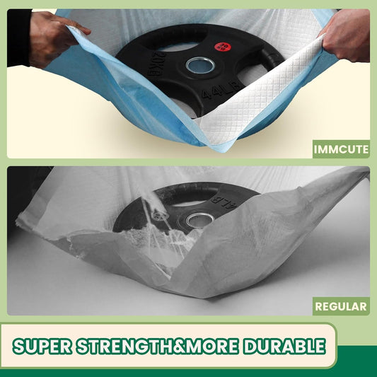 IMMCUTE 7 Layer Dog Pads 30x28 Inch, 30 Count - Super Absorbent Dog Pee Pads Extra Large, Tear-Resistant Thick Disposable Training Pads for Dogs & Cats