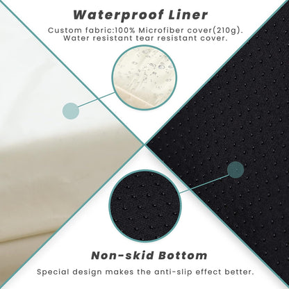 Laifug Orthopedic Memory Foam Dog Bed with Durable Water Proof Liner and Removable Washable Cover (Large (46"x28"x8"), Dark Green)