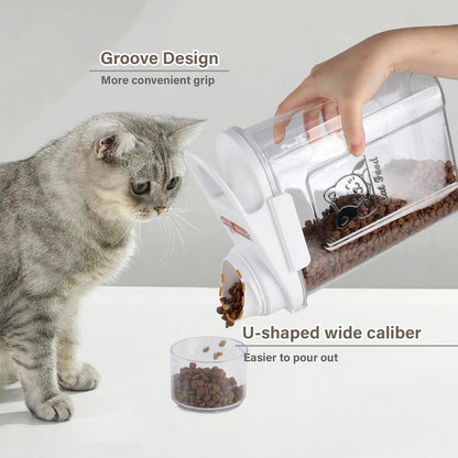 Cat Food Container,Large Capacity Cat Food Storage Container with Airtight Lid,|Portable Pet Food Storage Containers for Dog Food Storing,Canned Cats Travel| BPA Free