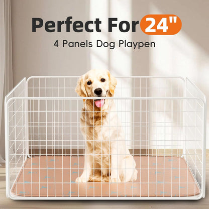 PJYuCien Washable Pee Pads for Dogs 4 Pack, 36" x 36" Reusable Pee Pads for Dogs, Leak-Proof Pet Training Pads, Puppy Pads for Non-Slip, Designed for Dog Pen, Whelping Pad, Potty Training (Orange)