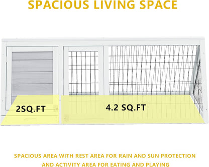 Chicken Coop Indoor Outdoor,Wooden Brooder Box,A-Frame Poultry Quail Cages Duck House with Ventilating Wire Rabbit Hutch for Small Animals (Grey)