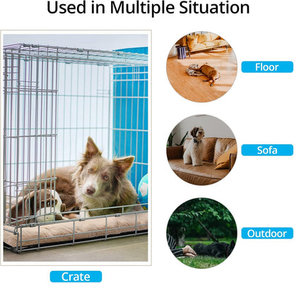 Dog Beds Crate Pad for Medium/Large Dogs Ultra Soft Dog Crate Bed Washable & Anti-Slip Kennel Pad for Dogs Cozy Sleeping Mat,Cream 36inch