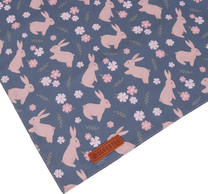 ADOGGYGO Easter Dog Bandanas, Reversible Bunny Floral Pet Scarf, Multi Size Offered, Rabbit Easter Bandana for Large and Extra Large Dogs Pets (X-Large)