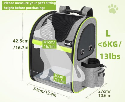 Pecute Pet Carrier Backpack, Cat Backpack Carrier, Expandable with Breathable Mesh for Small Dogs Cats Puppies, Dog Backpack Carrier for Hiking Travel Camping Outdoor, Hold Pets Up to 18 Lbs - Pawvie