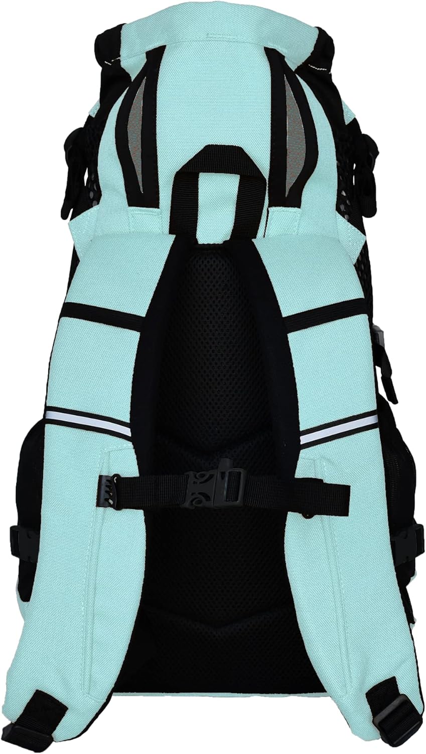 K9 Sport Sack Plus 2 - Medium, Summer Mint - Ideal for Dogs 17-19” Long - Adjustable, Backpack-Style Carrier with Multi-Functional Storage Pack, Thick Shoulder Straps & Padded Back Panel