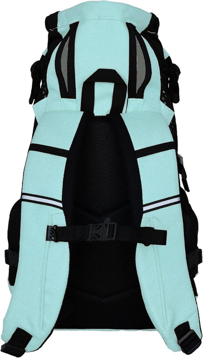 K9 Sport Sack Plus 2 - Medium, Summer Mint - Ideal for Dogs 17-19” Long - Adjustable, Backpack-Style Carrier with Multi-Functional Storage Pack, Thick Shoulder Straps & Padded Back Panel