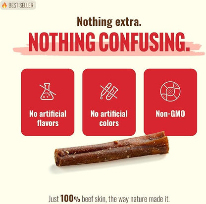 Natural Farm Bully Coated Gourmet Collagen Sticks (4 Inch, 10 Pack), Real Bully Beef Coated, 95% Natural Collagen Dog Chews, Supports Healthy Joints, Skin & Coat - Best for Small & Medium Dogs