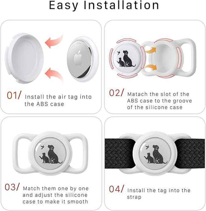 Compatible with Holder Airtag for Dog Collar with Apple Case Waterproof
