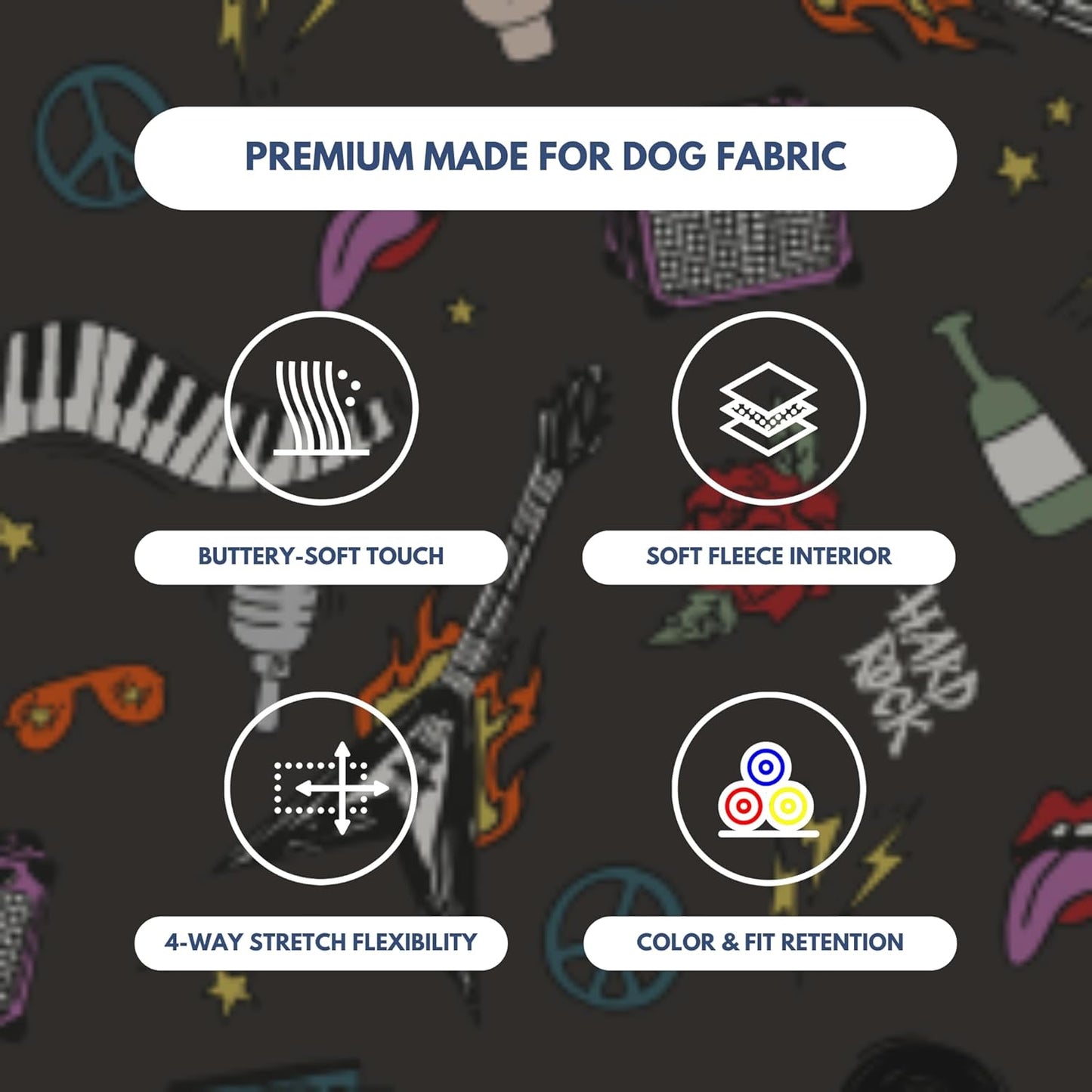 Spark Paws Dog Hoodie – Premium Dog Sweater for Small, Medium, and Large Dogs | Warm Outfits for French Bulldogs, Pitbull, Puppy, Winter Jacket Alternative - Rock and Roll -5XL