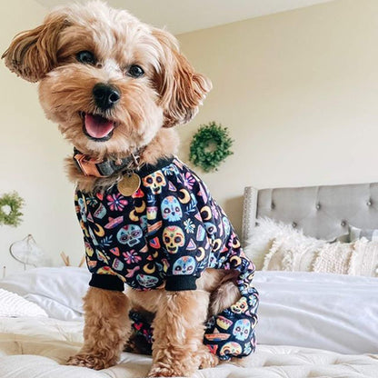 CuteBone Small Dogs Outfit Soft Puppy Onesies Pjs Halloween Dog Pajamas Pet Coat Cat Apparel Comfy Doggie Jumpsuit Bodysuit for All Seasons P73L