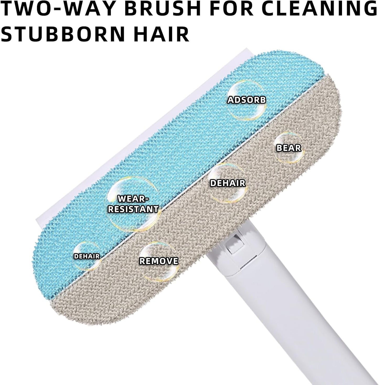 4-in-1 Pet Deshedding Tool for Cats and Dogs, a Multi-Functional pet Hair Remover. This extendable Dog and cat Hair Removal Brush is Suitable for Furniture, Sofas, and Carpets